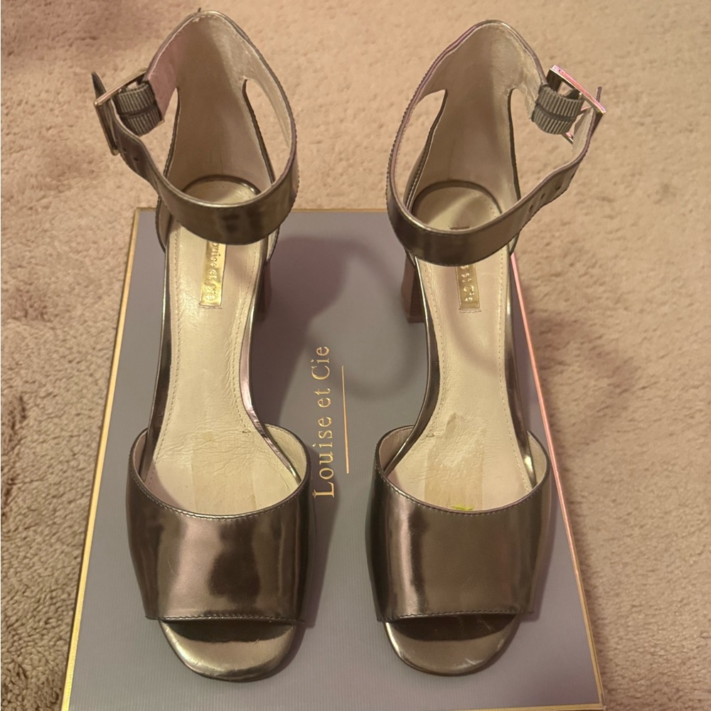 Louise et Cie Metallic Heeled Sandals